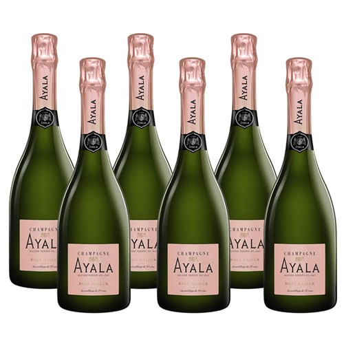 Crate of 6 Ayala Rose Majeur Champagne 75cl